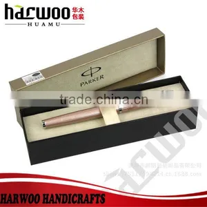 Leather Packing Case With a Outer Paper Boxes and Microfiber Insert Custom Logo Pen Box thumbnail-2