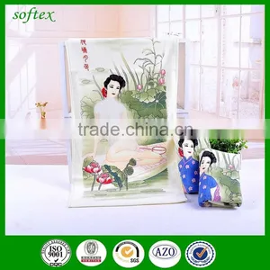 Cotton Changing Color Towel Beauty Undressed in Warm Water Change Colors Towel Adult Sexy Face Towel Gift thumbnail-1