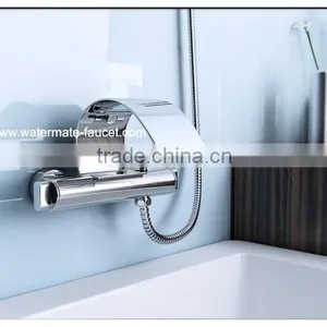 Double Handle Bathroom Waterfall Faucet Wasserfall Wasserhahn thumbnail-3
