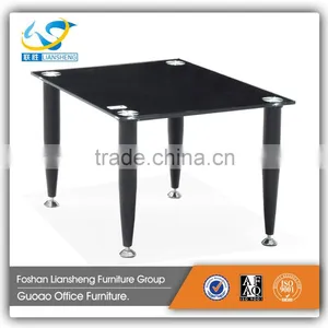 Small Size Glass Top Steel Coffee Table CT004 thumbnail-1