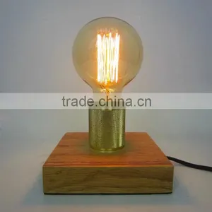 Wooden Table Light With Fabric Plug Cord thumbnail-1
