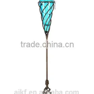 Metal and Glass Citronella Oil Lamp ,garden Torch,Tiki Torch thumbnail-1