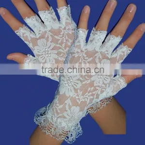 Fingerless Lace Streth Gloves Wedding Bridal Glove LG-04 thumbnail-2