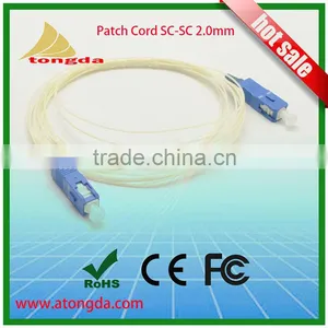 Optic Jumper Cord 1M 3M SC SC UPC Simplex Patch Cord 2.0mm PVC Factory Supply thumbnail-2