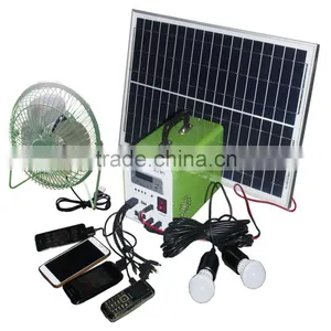 Price Portable Home Mini Project 10W Poly Panel 7ah 12V Solar Led Kit Solar Home Mini Project With FM, MP3 thumbnail-2