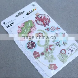 Colorful Double Layered/Decorative Card Making 3D Handmade Paper Sticker thumbnail-1