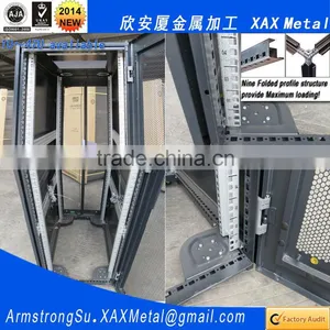 XAX4701KS 47U Nine Bend Profile Cold Roll Forming Ventilated Fan Airflow Rack Mount Rackmount Server Cabinet thumbnail-4