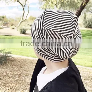 (CA303#Grey&striped)baby Crochet Beanie Cotton Grey and Striped Caps for Children thumbnail-5