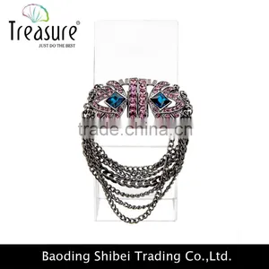 2016 Fashion New Design Pink Rhinestone Luxury Alloy Bracelet for Elegant Women Wholesale thumbnail-3
