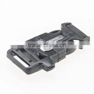 Plastic Flint Fire Starter Scraper Whistle Buckle for Survival Paracord Bracelet thumbnail-2
