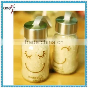 Pattern Colored Glass Drinking Bottles With ScrewMetal Lids thumbnail-1
