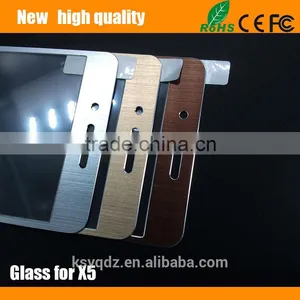 2.5D Titanium Alloy Brushed Metal Tempered Glass Screen Protector Guard for SONY X5 thumbnail-2