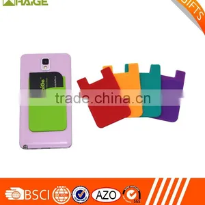 3M Sticky Silicone Mobile Phone Card Holder Smart Wallet thumbnail-3