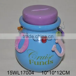 Unique Design Ceramic Coin Bank / Money Bank With Zebra-stripe Painting thumbnail-5