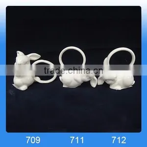 Easter Gift Ceramic Rabbit Napkin Ring for Tableware thumbnail-2