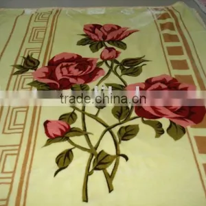 Flower Printed Mink Blanket thumbnail-1