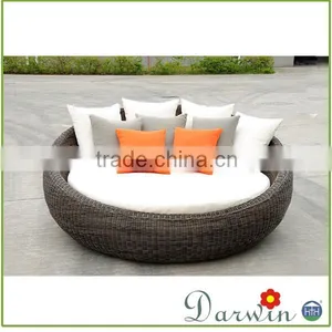 Durability Round Wicker Rattan Garden Outdoor Used Daybed thumbnail-1