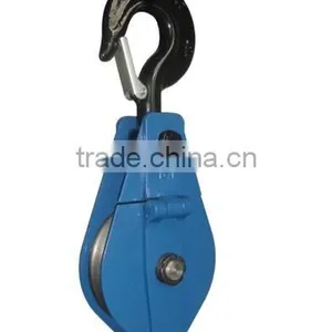 Drop Forged Hardware Alloy Steel/carbon Steel Lifting Hoist Single Wheel Open Type Steel Lifting Hoist Pulley Block thumbnail-1