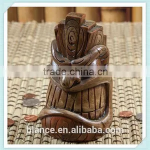 Resin Fatutu Planet Tiki Figurine Coin Bank thumbnail-1