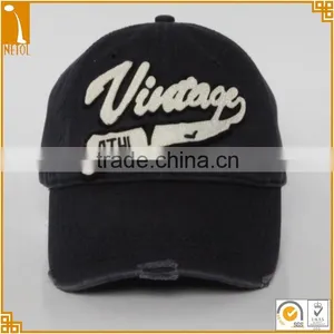 2016 New Customized Adult Size Patch Appique Distressed Washed Caps Hats thumbnail-1