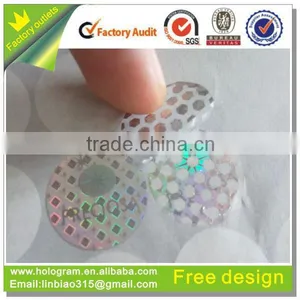 Newest Sale Secure Honeycomb Round Shape Void Hologram Sticker thumbnail-1