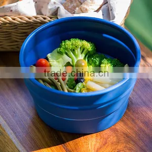 Folding Design Space Saving Food Grade Silicone Multipurpose Bowl thumbnail-4