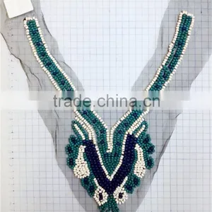 New Handmade Beaded Neck Trim For Garment thumbnail-1