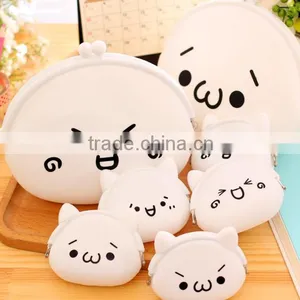 Small Waterproof Pure Candy Color Silicone Rubber Coin Key Bag Purse thumbnail-3