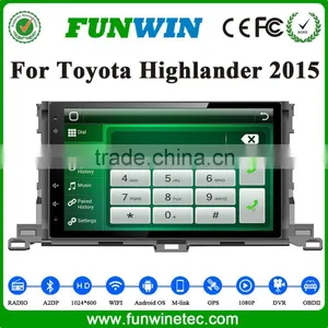 Funwin Double Din Pioneer Car Audio System Dvd Player For Toyota Highlander 2015 With Car Radio Gps Navigation thumbnail-5