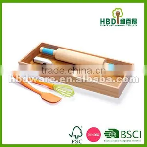 Good Selling High Quality Wooden Kitchen Cutlery Tray/bamboo Tray thumbnail-1