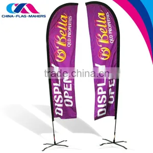 Wholesale Cheap Custom Outdoor Feather Beach Flag thumbnail-4