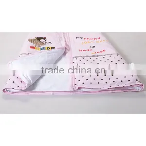 Children's 100% Cotton Baby Sleeping Bag Detachable Sleeve and Detachable Cotton Fillings Quilt for Four Seasons Pink Color thumbnail-2