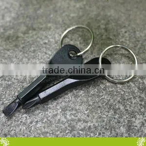 Factory Mini Pocket Stainless Steel Outdoor Survival Tool Screwdriver With Key Ring,Portable Multifunctional 2-key Screwdriver thumbnail-3