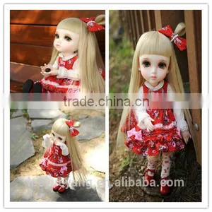 High Quality Heat Resistant Blonde Straight 1/3 BJD Doll Wigs thumbnail-1