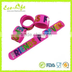 300*30*2mm Glossy Printing Silicone Slap Bracelet, Silicone Slap Wirstbands, Souvenirs Promotion Gift thumbnail-1