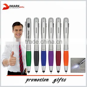 Promotion Logo Print Venus Pen With Led Light and Stylus thumbnail-2