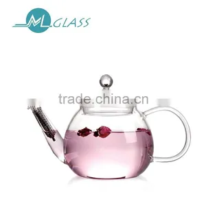 Wholesale Handmade Glassware 500ml High Borosilicate Glass Teapot PH228 thumbnail-1