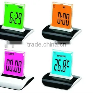 Push Panel Color-changing Table Travel Alarm Clock thumbnail-1