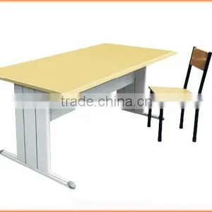 Library Furniture Metal Desk and Chair Set thumbnail-1