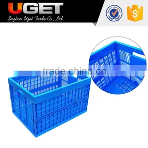 China Manufacture Fruit & Vegetable Storage Folding Plastic Crate thumbnail-2