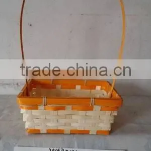 Easter/Spring Bamboo Basket With Handle thumbnail-1