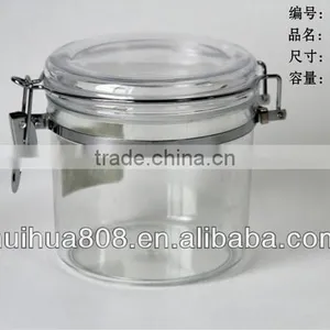 470ml Wholesale Hermetic Airtight Plastic Jam Jar With Mental Clip for Food Factory thumbnail-1