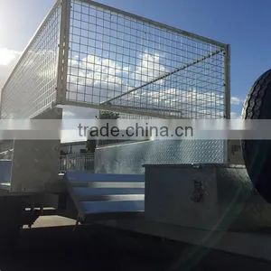 12x5ft Hot Dipped Galvanized Heavy Duty Hydraulic Tandem Trailer With Cage thumbnail-6