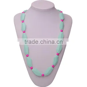 Kean BPA Free Saft Lovely Silicone Baby Beaded Necklace for Wholesale thumbnail-2