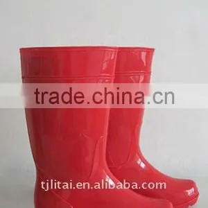 Europen Style Red Women Gum Boots thumbnail-6