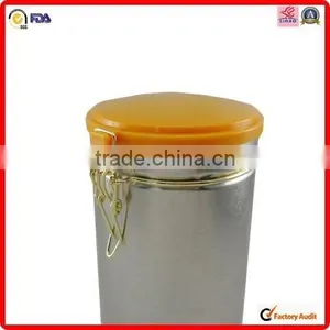 Silver Printing Metal Customed Coffee Tin Can With Throat Cap thumbnail-2