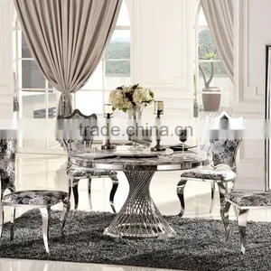 TH381 Durable Marble Top Round Dining Table thumbnail-4