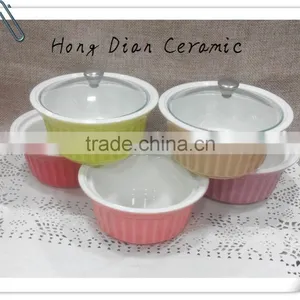 Stoneware -mini Casserole With Lid, Ceramic Ramekin Wholesale,ceramic Bowl Wholesale thumbnail-1