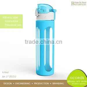 Custom Unbreakable Eco Thermal Pyrex Tea Filter Glass Water Bottle thumbnail-6