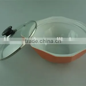 AB Grade Wholesale Stock Dimond Shape Ceramic Casserole With Glass Lid,soup&stock Pot thumbnail-3